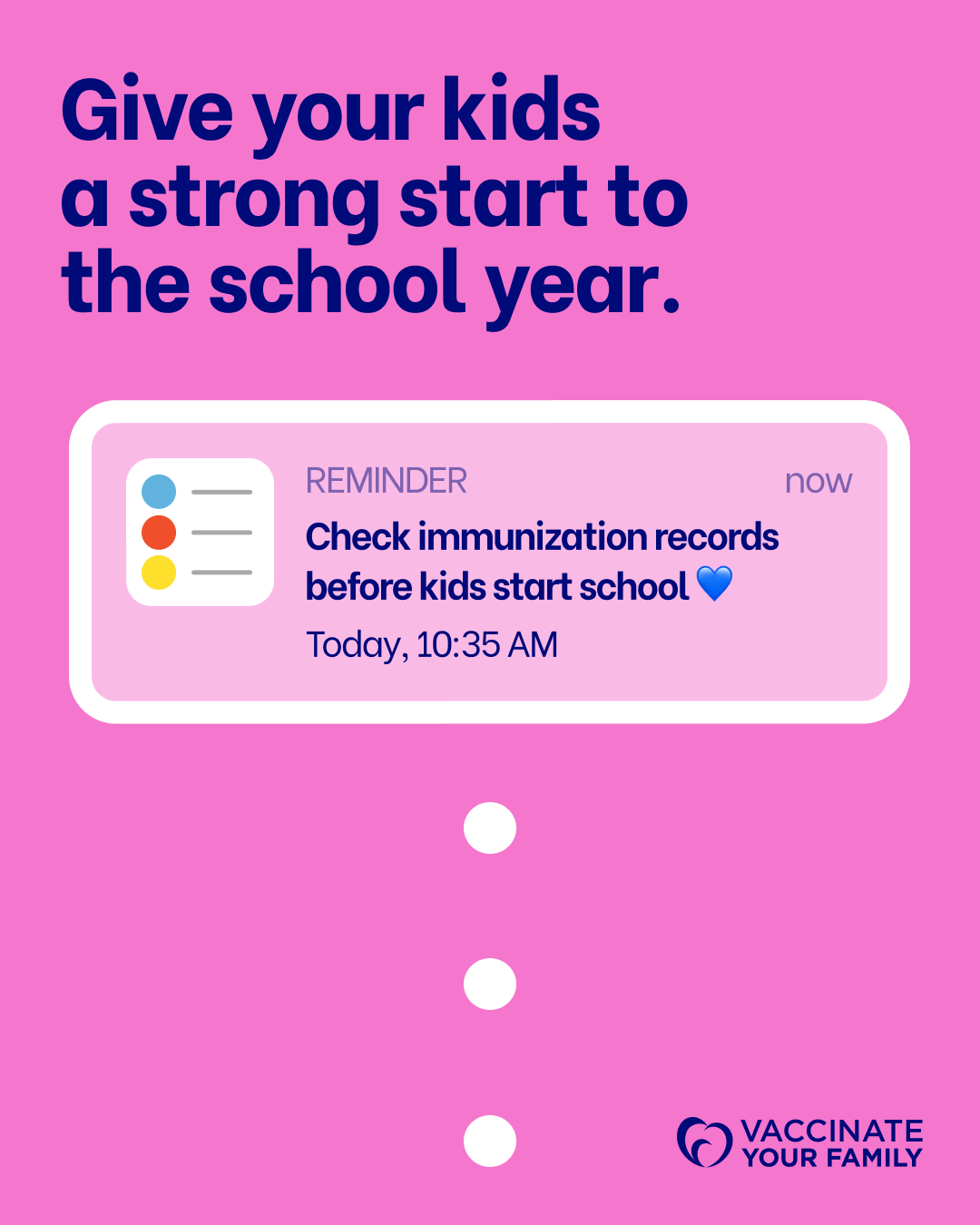 Remember to check immunization records before kids start school. Click to learn more about immunizations from Alamance County Health Department.